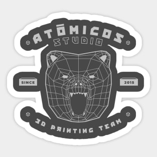 Atomicos Studio 3D Wireframe Bear Sticker